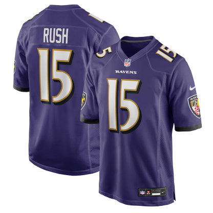 Men's Baltimore Ravens Cooper Rush Nike Purple Team Game Jersey