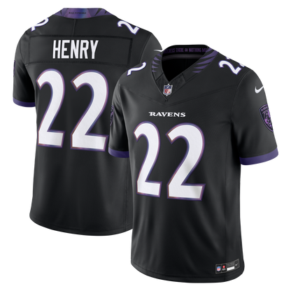 Men's Baltimore Ravens Derrick Henry Nike Black Alternate Alternate Vapor F.U.S.E. Stitched Limited Jersey