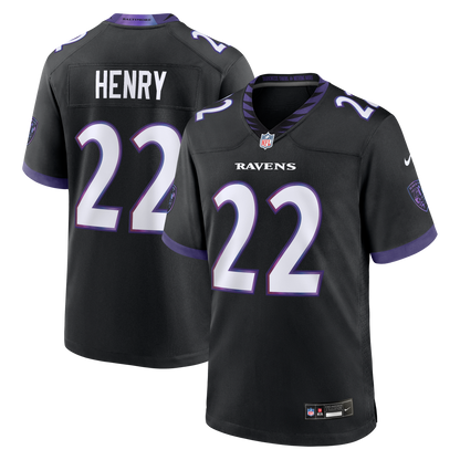 Men's Baltimore Ravens Derrick Henry Nike Black Alternate Game Jersey