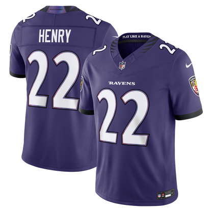 Men's Baltimore Ravens Derrick Henry Nike Purple Team Vapor F.U.S.E. Stitched Limited Jersey