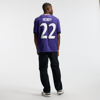 Men's Baltimore Ravens Derrick Henry Nike Purple Team Vapor F.U.S.E. Stitched Limited Jersey
