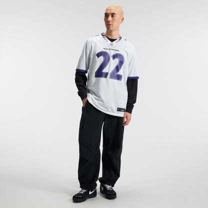 Men's Baltimore Ravens Derrick Henry Nike White Game Jersey