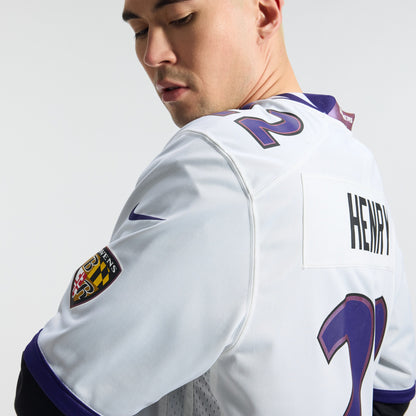 Men's Baltimore Ravens Derrick Henry Nike White Game Jersey