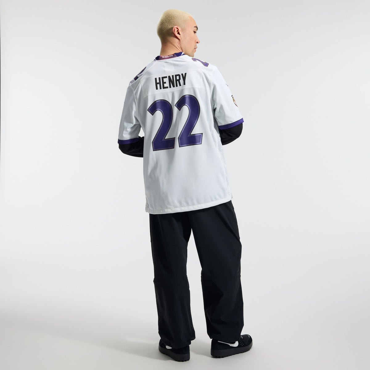 Men's Baltimore Ravens Derrick Henry Nike White Game Jersey
