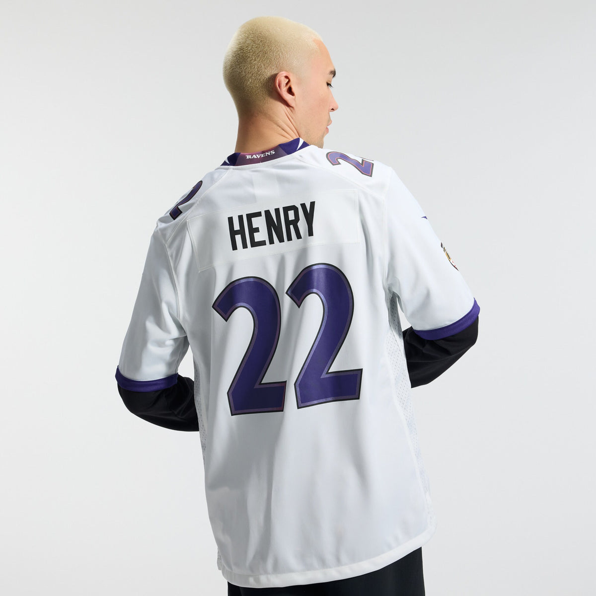 Men's Baltimore Ravens Derrick Henry Nike White Game Jersey