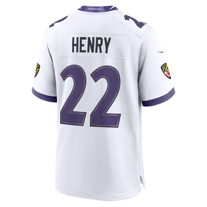 Men's Baltimore Ravens Derrick Henry Nike White Game Jersey
