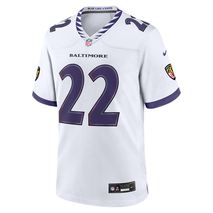Men's Baltimore Ravens Derrick Henry Nike White Game Jersey