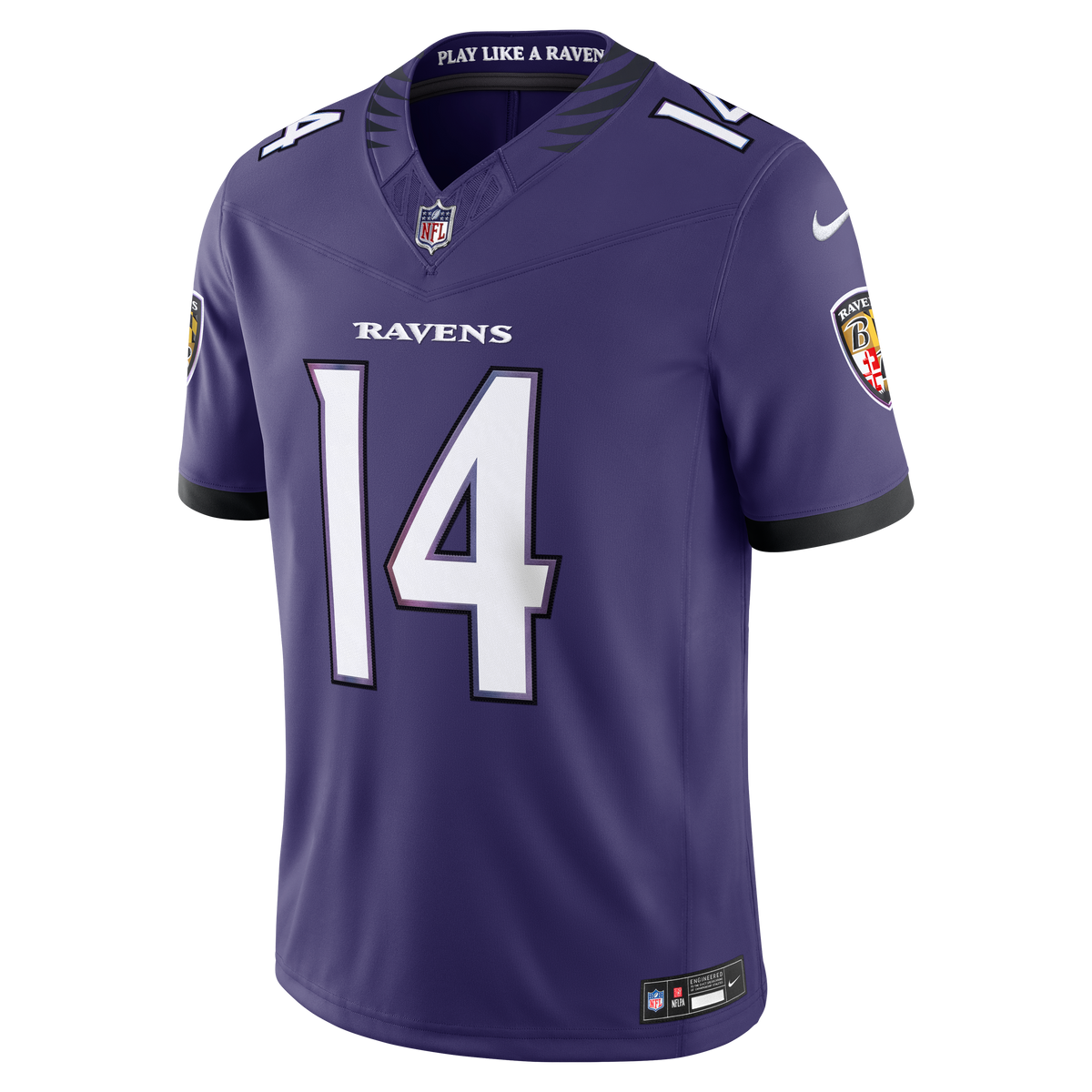 Men's Baltimore Ravens Kyle Hamilton Nike Purple Team Vapor F.U.S.E. Stitched Limited Jersey