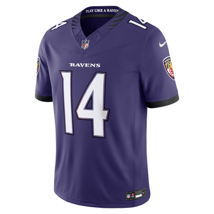 Men's Baltimore Ravens Kyle Hamilton Nike Purple Team Vapor F.U.S.E. Stitched Limited Jersey