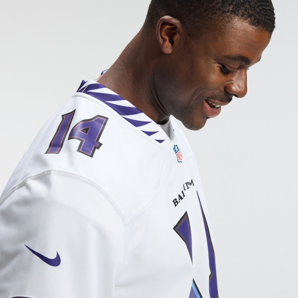 Men's Baltimore Ravens Kyle Hamilton Nike White Game Jersey