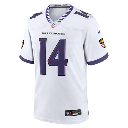 Men's Baltimore Ravens Kyle Hamilton Nike White Game Jersey