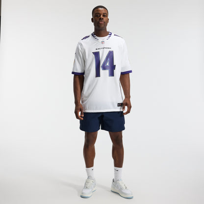 Men's Baltimore Ravens Kyle Hamilton Nike White Game Jersey