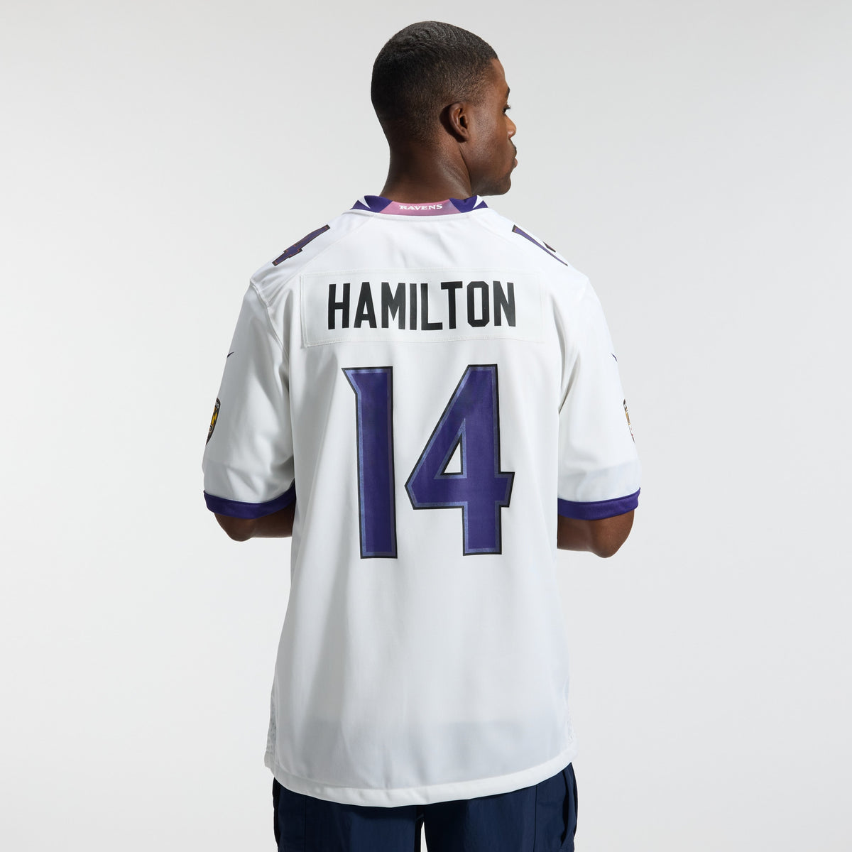 Men's Baltimore Ravens Kyle Hamilton Nike White Game Jersey