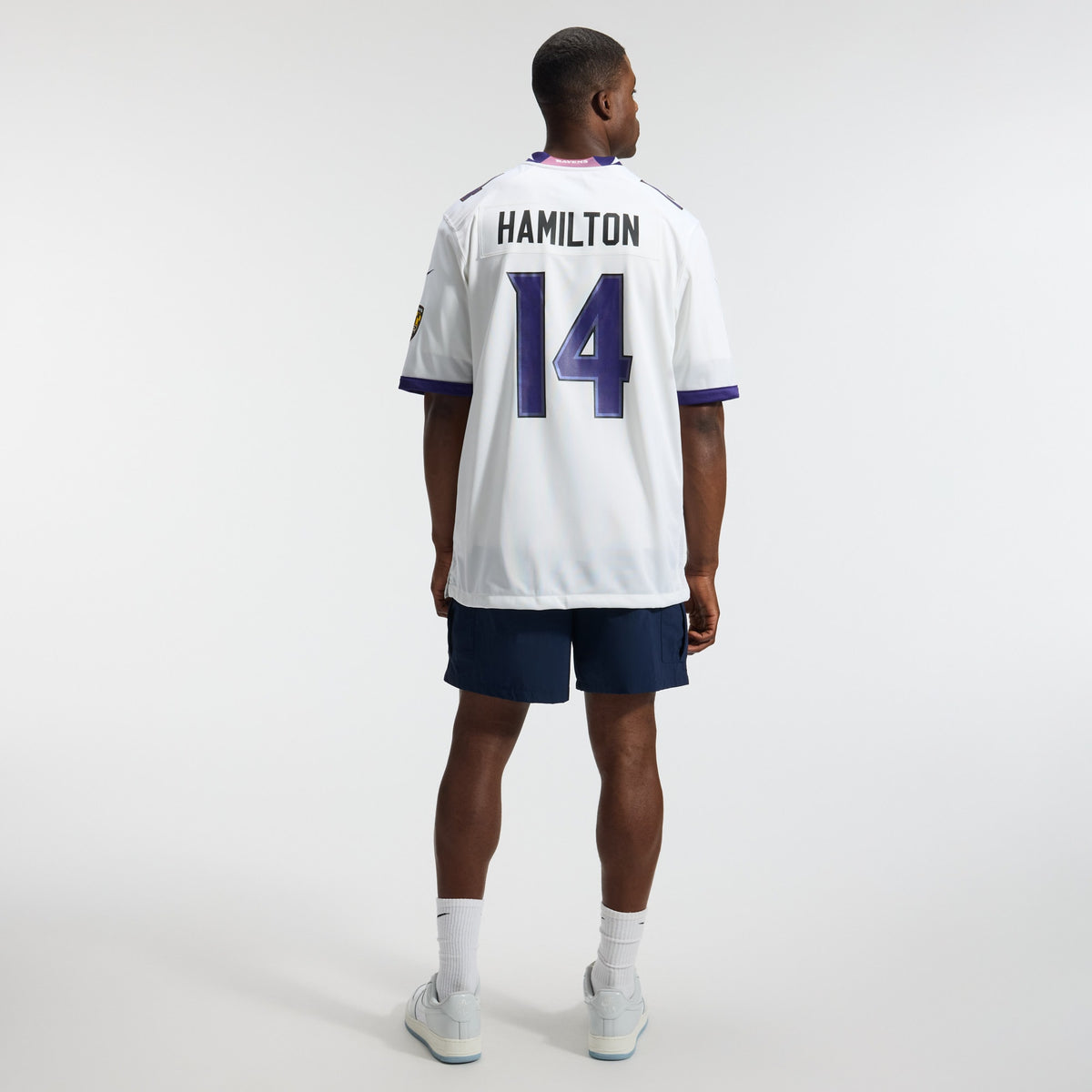 Men's Baltimore Ravens Kyle Hamilton Nike White Game Jersey