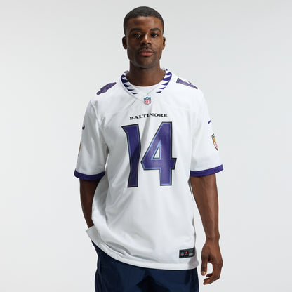 Men's Baltimore Ravens Kyle Hamilton Nike White Game Jersey