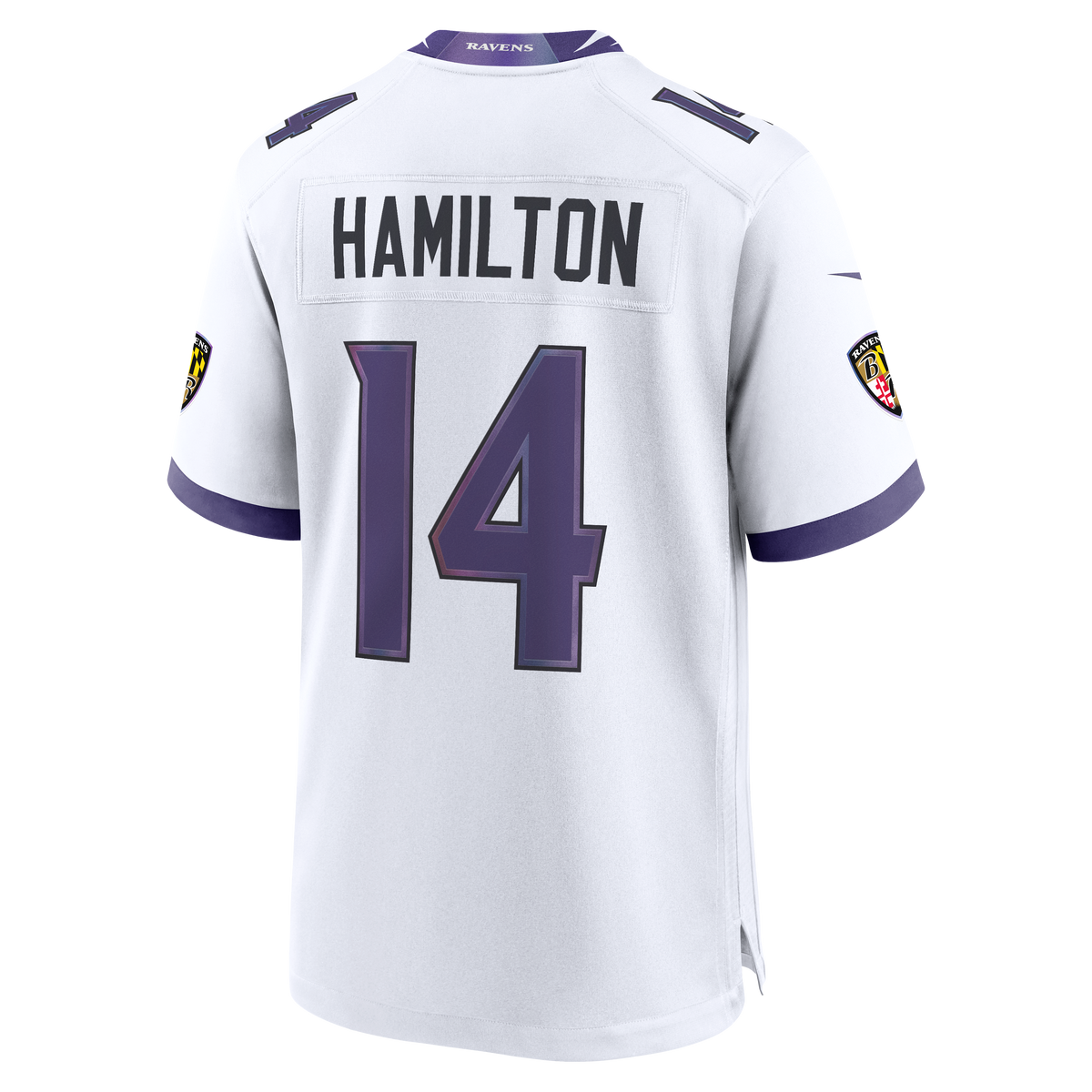 Men's Baltimore Ravens Kyle Hamilton Nike White Game Jersey