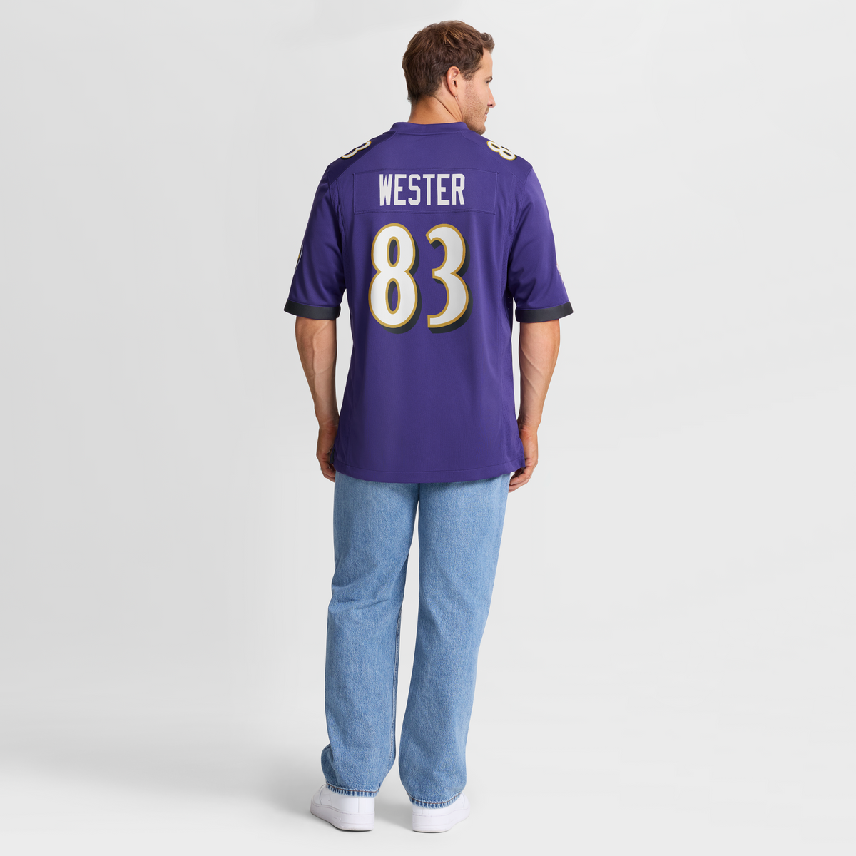 Men's Baltimore Ravens LaJohntay Wester Nike Purple Team Game Jersey