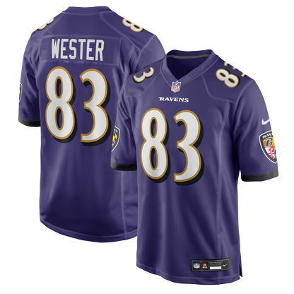 Men's Baltimore Ravens LaJohntay Wester Nike Purple Team Game Jersey