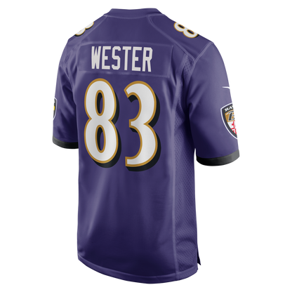 Men's Baltimore Ravens LaJohntay Wester Nike Purple Team Game Jersey