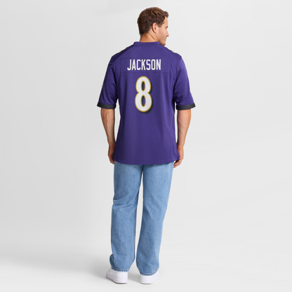 Men's Baltimore Ravens Lamar Jackson Nike Purple Game Jersey