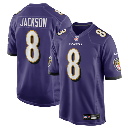 Men's Baltimore Ravens Lamar Jackson Nike Purple Game Jersey