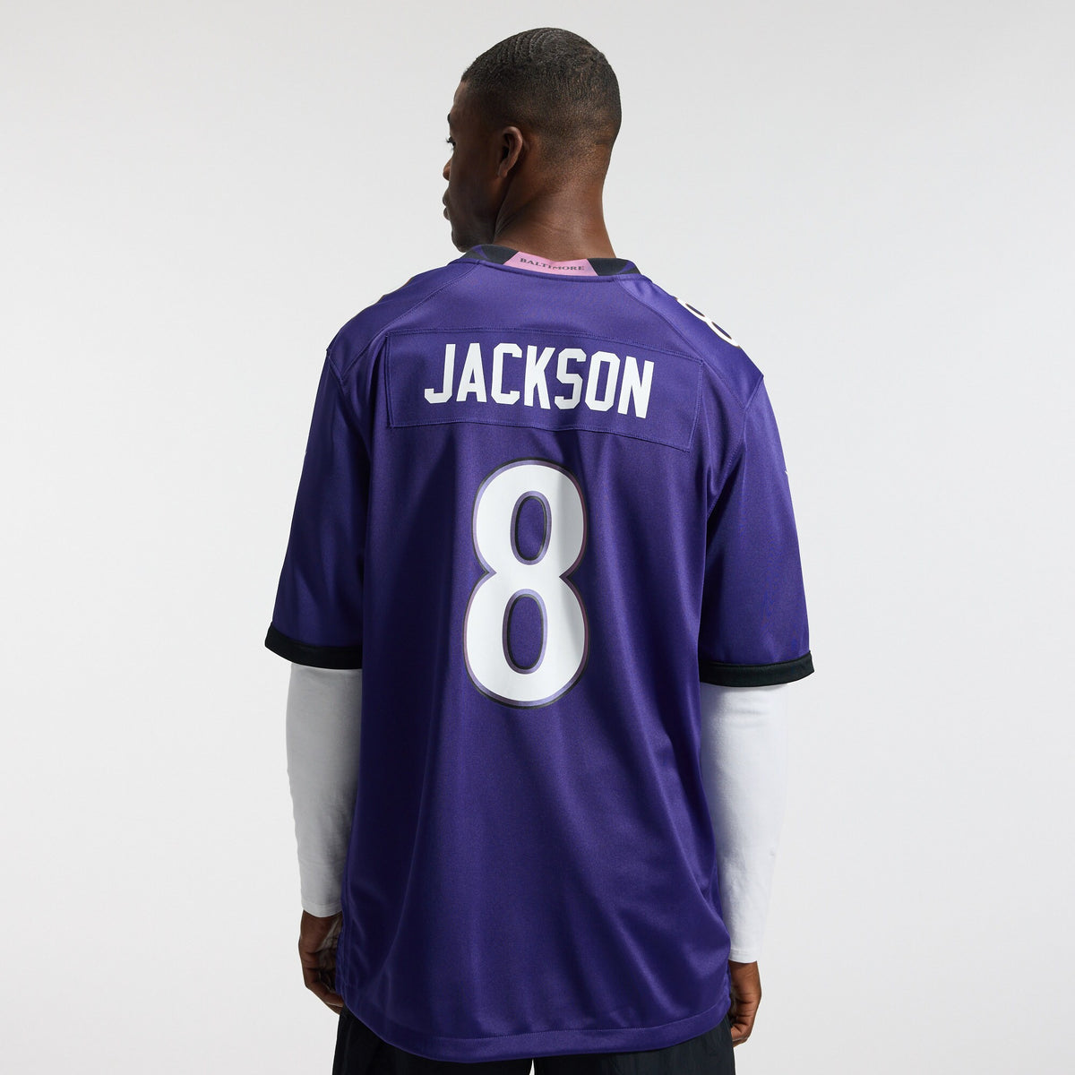 Men's Baltimore Ravens Lamar Jackson Nike Purple Team Game Jersey