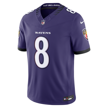 Men's Baltimore Ravens Lamar Jackson Nike Purple Team Vapor F.U.S.E. Stitched Limited Jersey