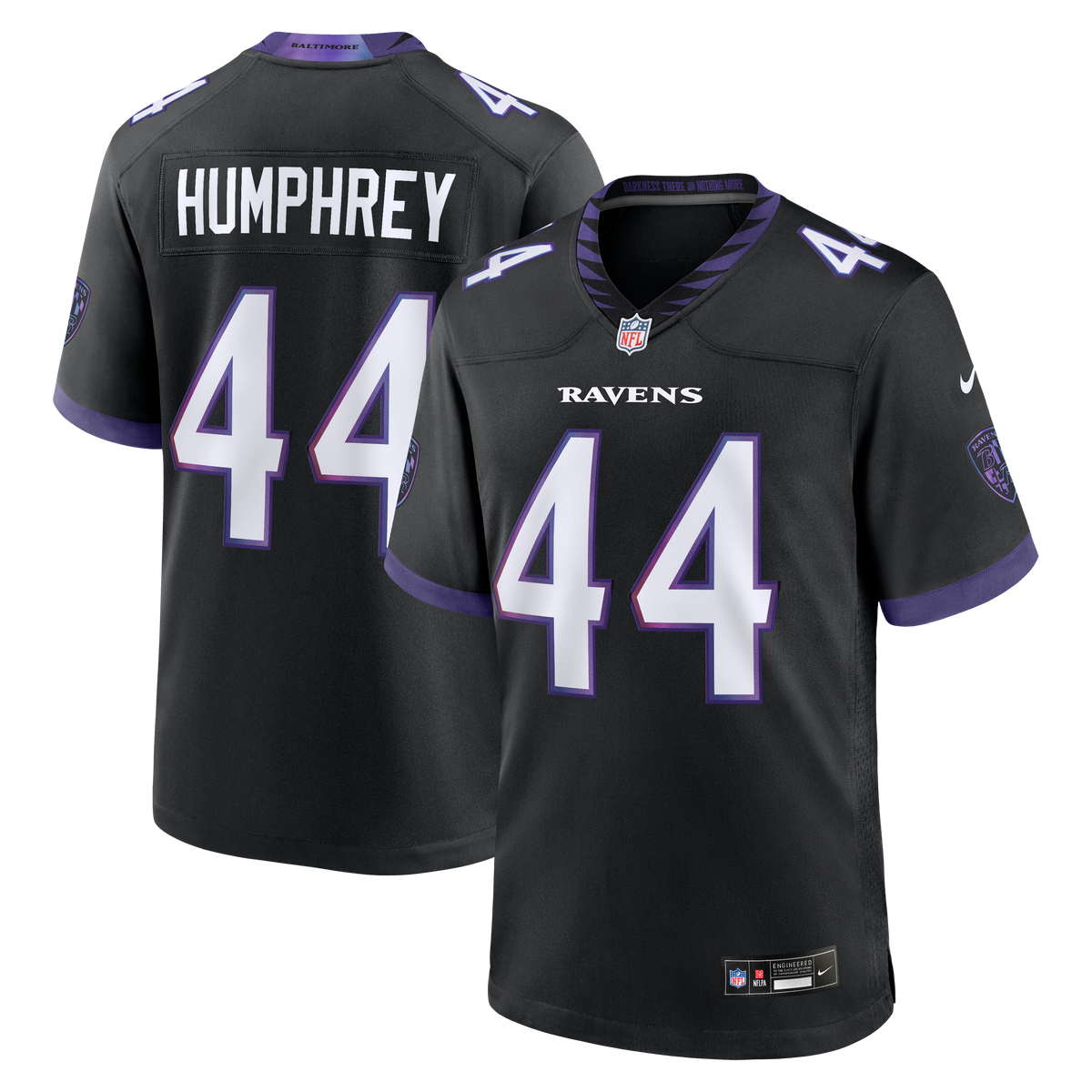 Men's Baltimore Ravens Marlon Humphrey Nike Black Alternate Game Jersey