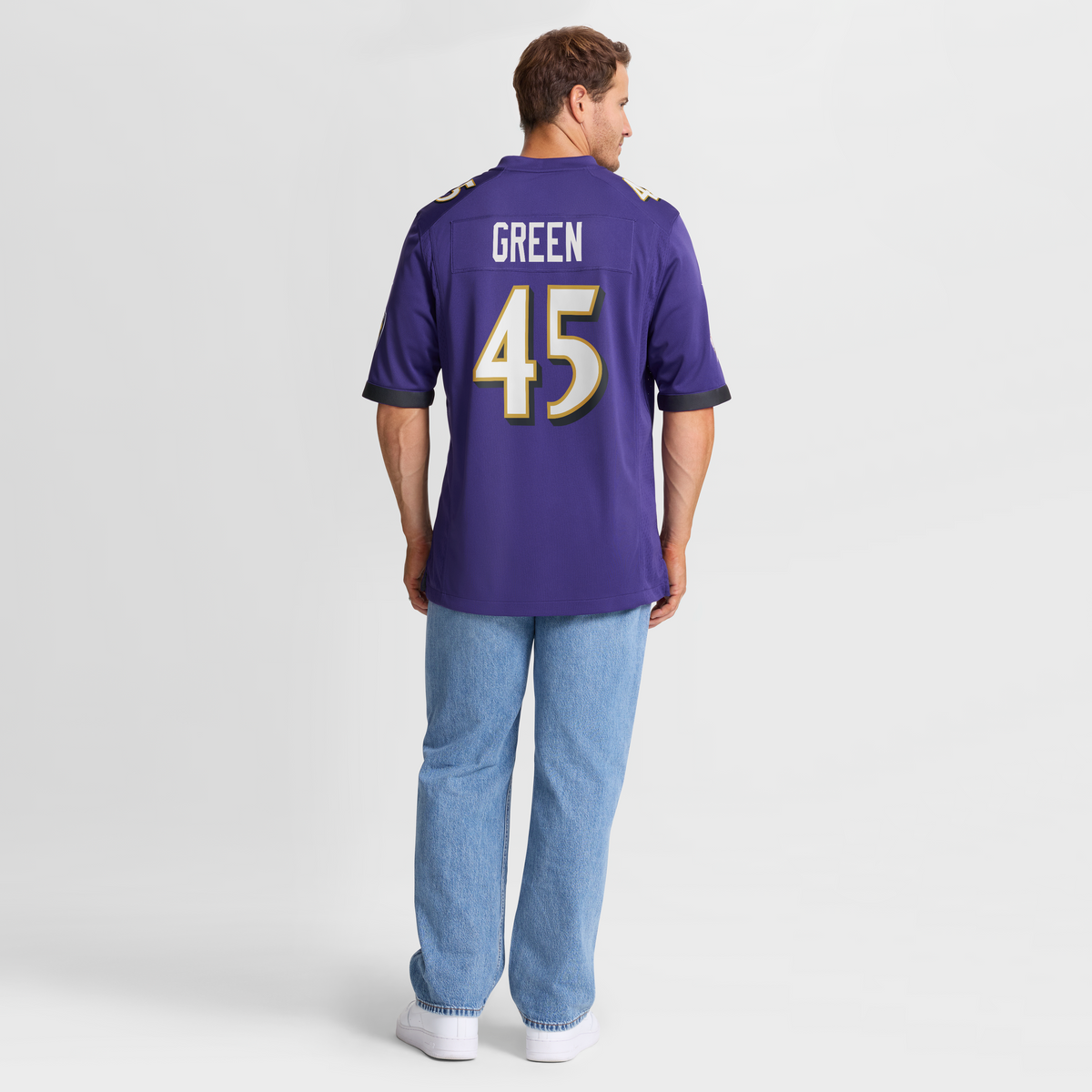 Men's Baltimore Ravens Mike Green Nike Purple Team Game Jersey