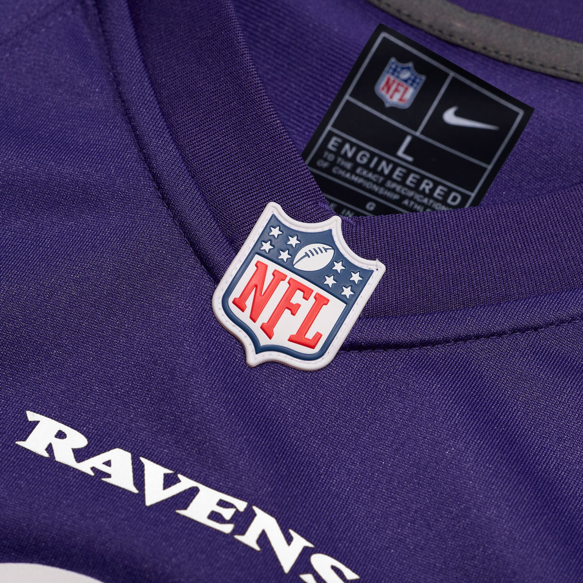 Men's Baltimore Ravens Nick Moore Nike Purple Game Jersey
