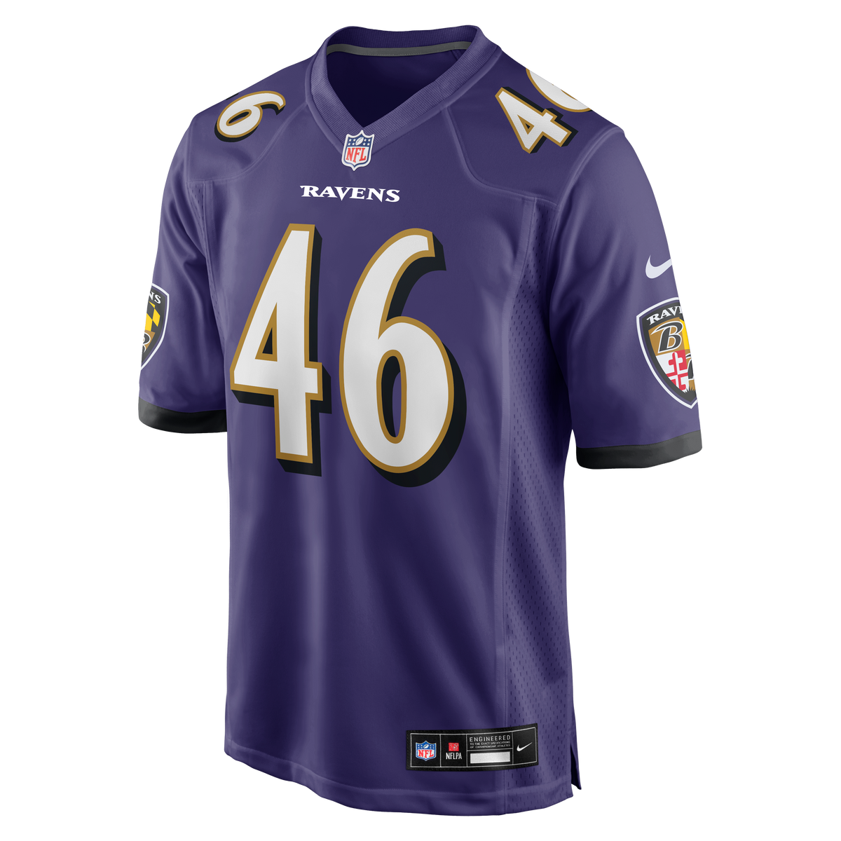 Men's Baltimore Ravens Nick Moore Nike Purple Game Jersey