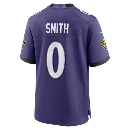 Men's Baltimore Ravens Roquan Smith Nike Purple Team Game Jersey