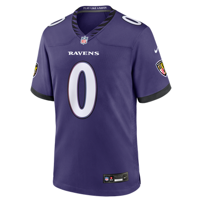 Men's Baltimore Ravens Roquan Smith Nike Purple Team Game Jersey