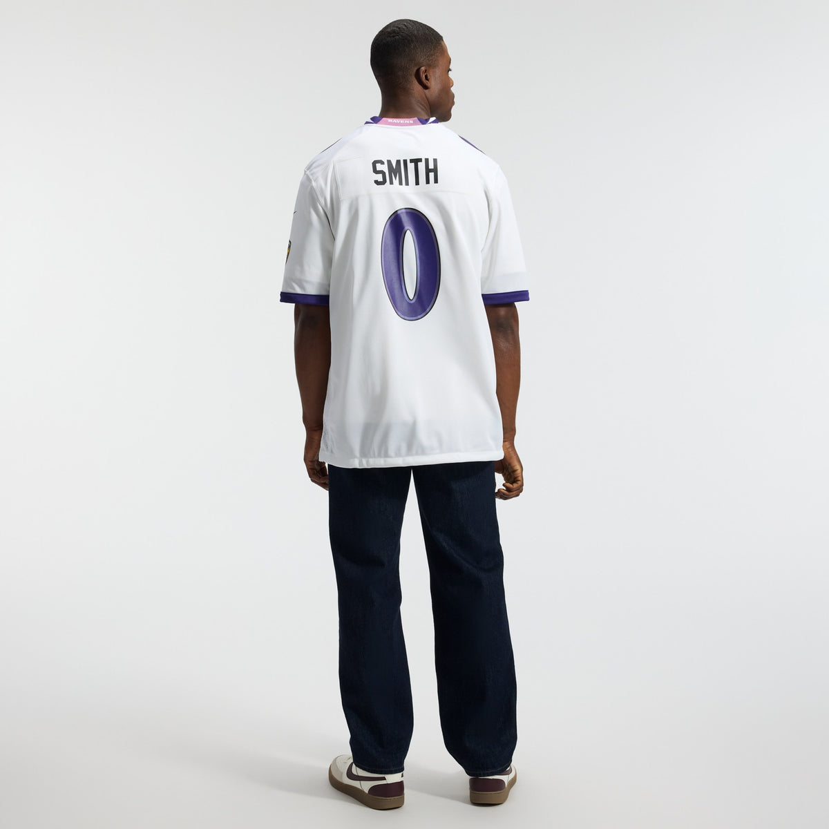 Men's Baltimore Ravens Roquan Smith Nike White Game Jersey
