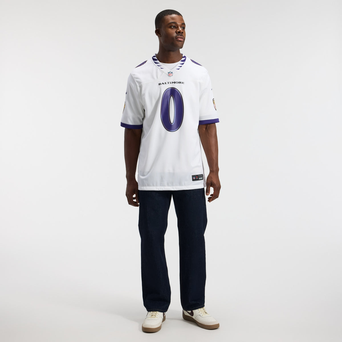 Men's Baltimore Ravens Roquan Smith Nike White Game Jersey