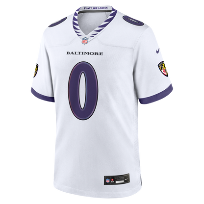 Men's Baltimore Ravens Roquan Smith Nike White Game Jersey