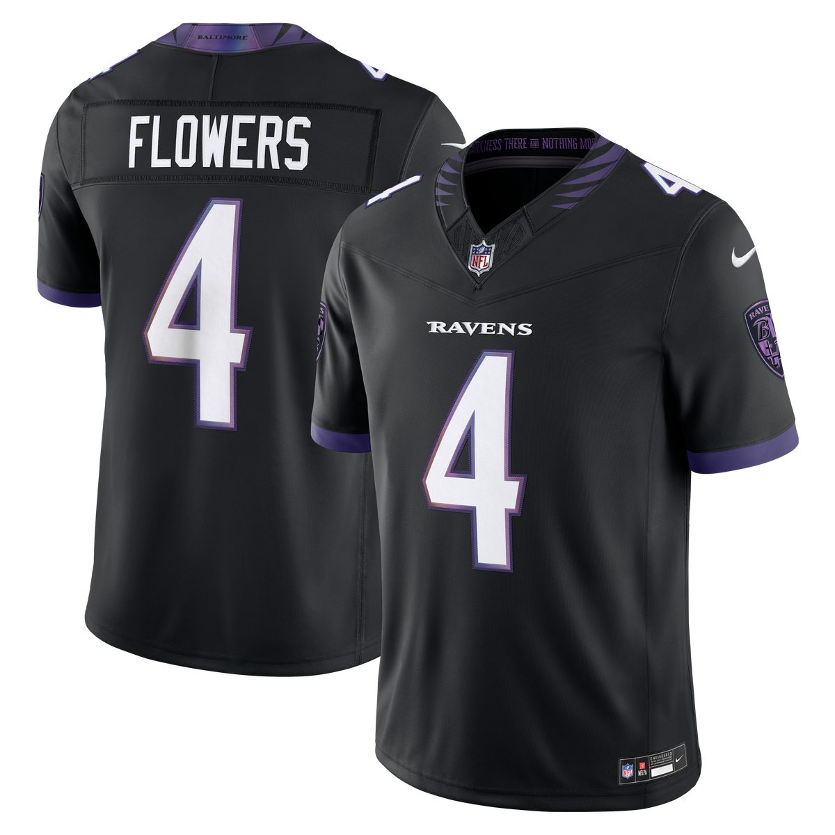 Men's Baltimore Ravens Zay Flowers Nike Black Alternate Alternate Vapor F.U.S.E. Stitched Limited Jersey