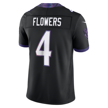 Men's Baltimore Ravens Zay Flowers Nike Black Alternate Alternate Vapor F.U.S.E. Stitched Limited Jersey