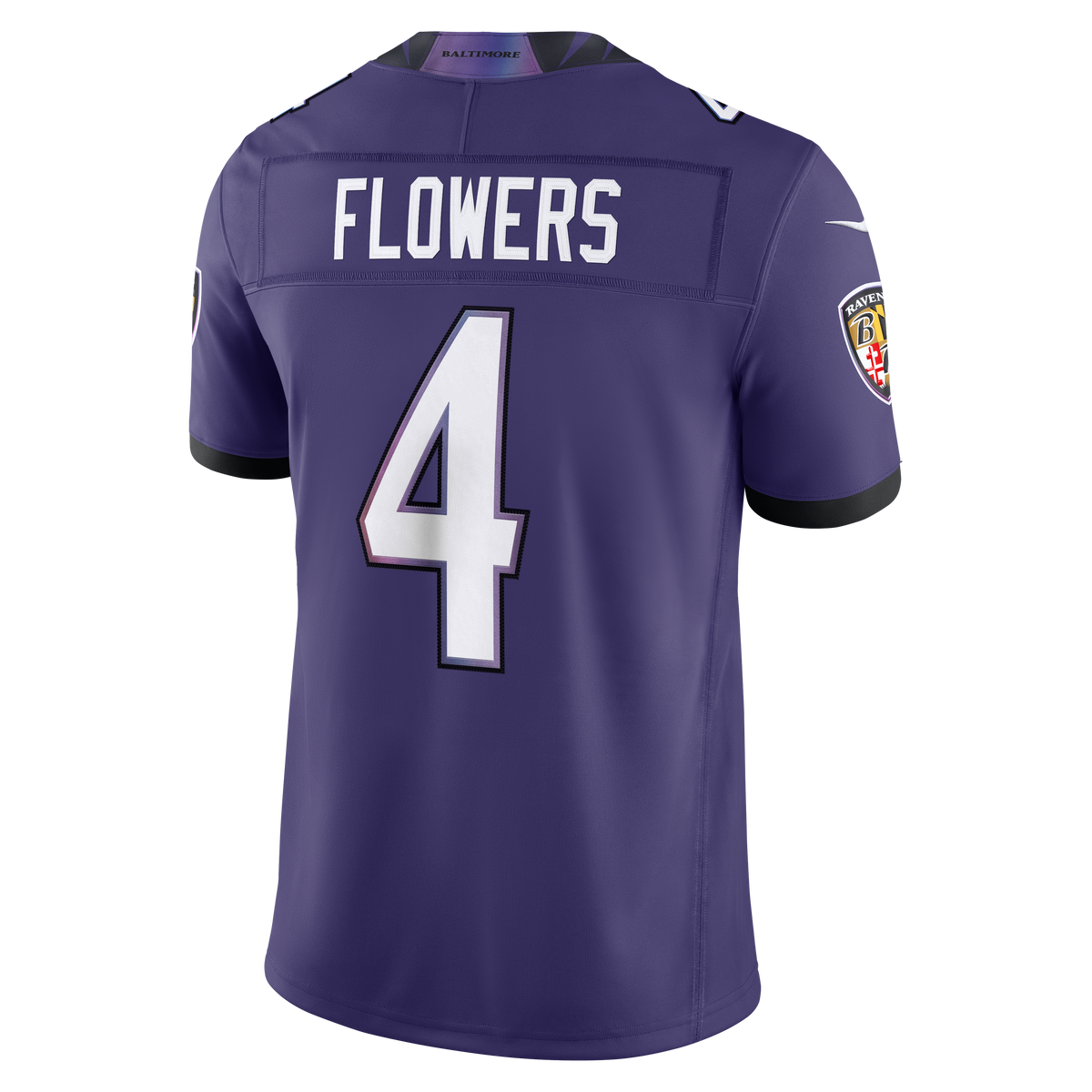 Men's Baltimore Ravens Zay Flowers Nike Purple Team Vapor F.U.S.E. Stitched Limited Jersey