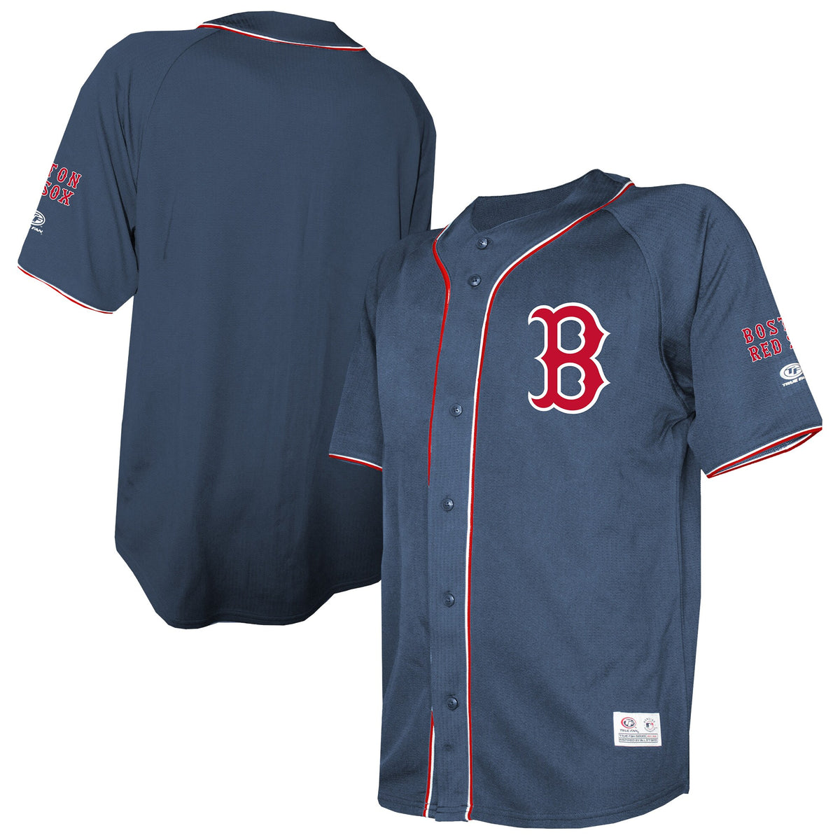 Men's Boston Red Sox Stitches Navy Team Color Full-Button Fashion Jersey
