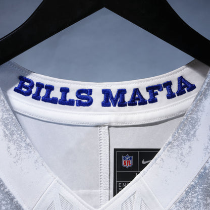 Men's Buffalo Bills Jim Kelly Nike White 2025 Rivalries Collection Stitched Limited Jersey