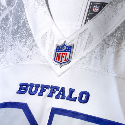 Men's Buffalo Bills Jim Kelly Nike White 2025 Rivalries Collection Stitched Limited Jersey
