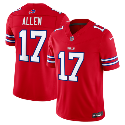 Men's Buffalo Bills Josh Allen Nike Red Alternate Vapor F.U.S.E. Stitched Limited Jersey