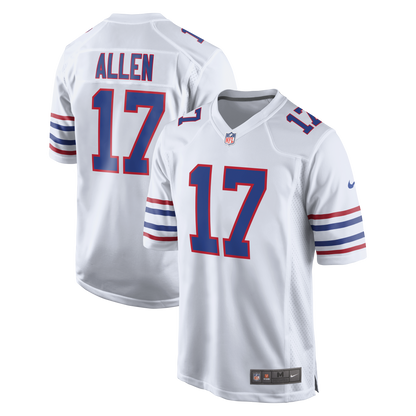 Men's Buffalo Bills Josh Allen Nike White Alternate Game Player Jersey