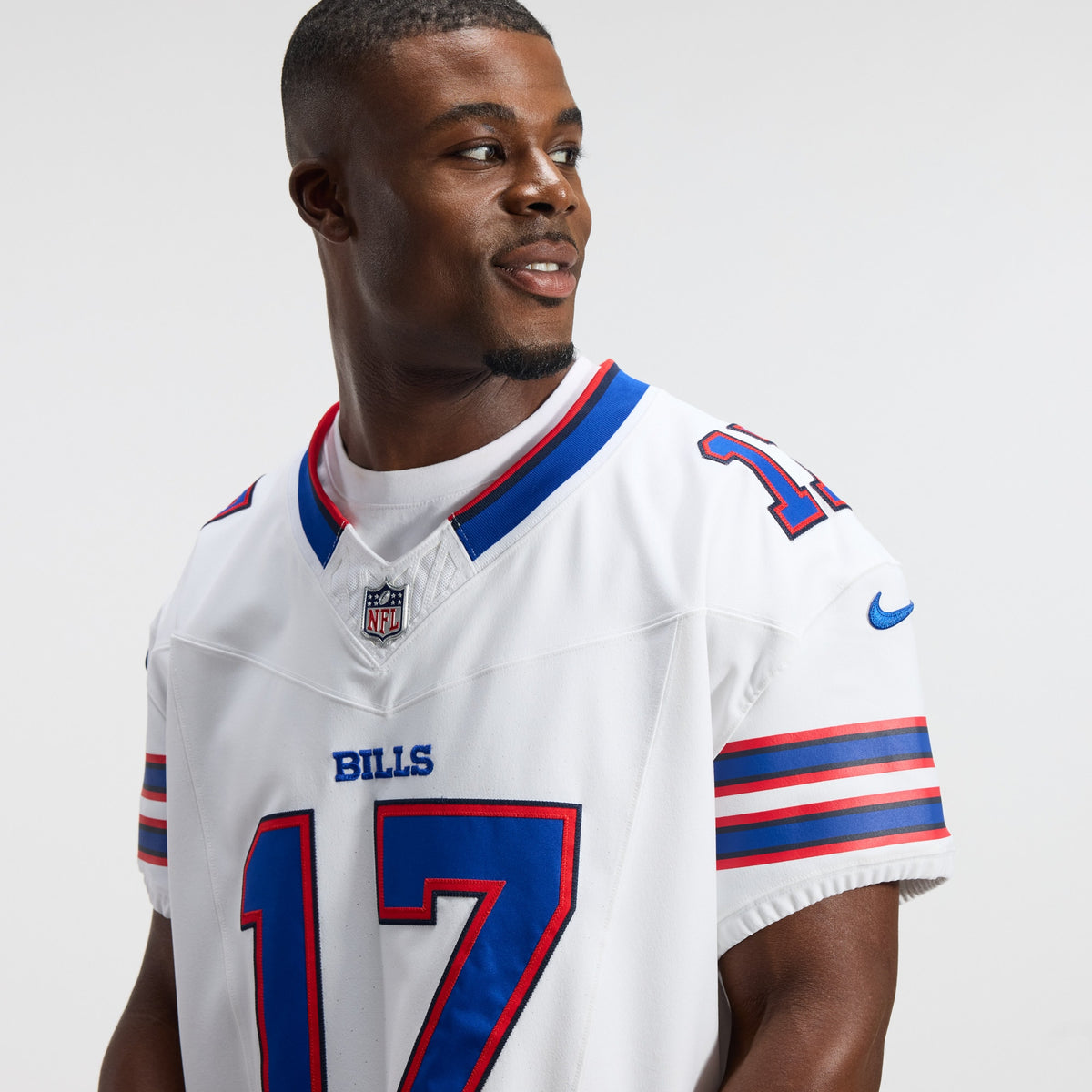 Men's Buffalo Bills Josh Allen Nike White Vapor F.U.S.E. Elite Jersey