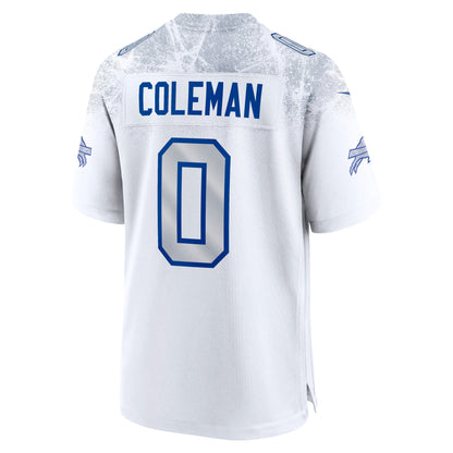 Men's Buffalo Bills Keon Coleman Nike White 2025 Rivalries Collection Game Jersey