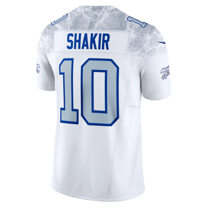 Men's Buffalo Bills Khalil Shakir Nike White 2025 Rivalries Collection Stitched Limited Jersey