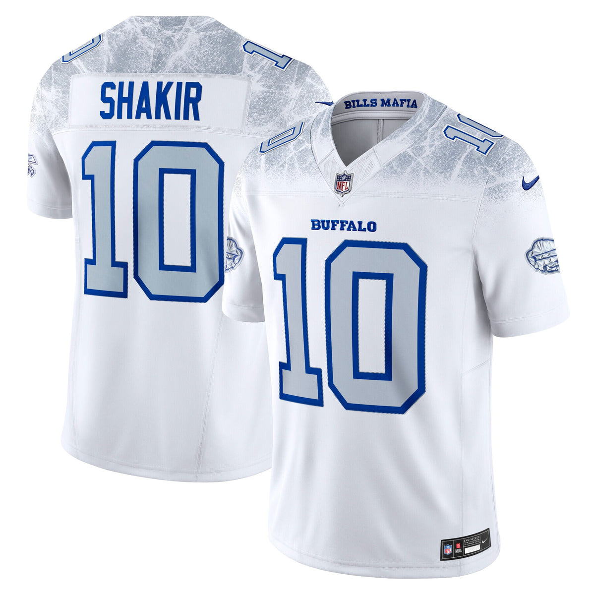 Men's Buffalo Bills Khalil Shakir Nike White 2025 Rivalries Collection Stitched Limited Jersey