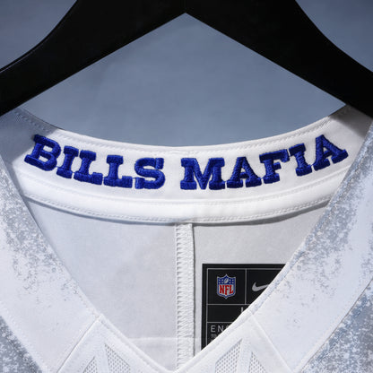 Men's Buffalo Bills Matt Milano Nike White 2025 Rivalries Collection Stitched Limited Jersey