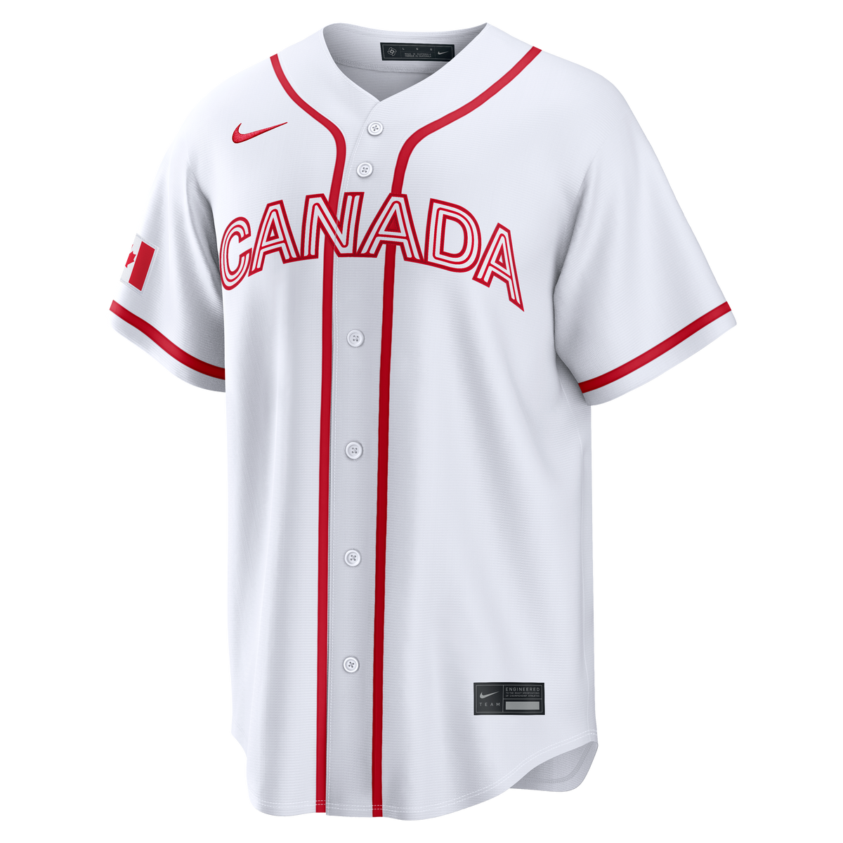 Men's Canada Baseball Bo Naylor Nike White 2026 World Baseball Classic Home Stadium Jersey
